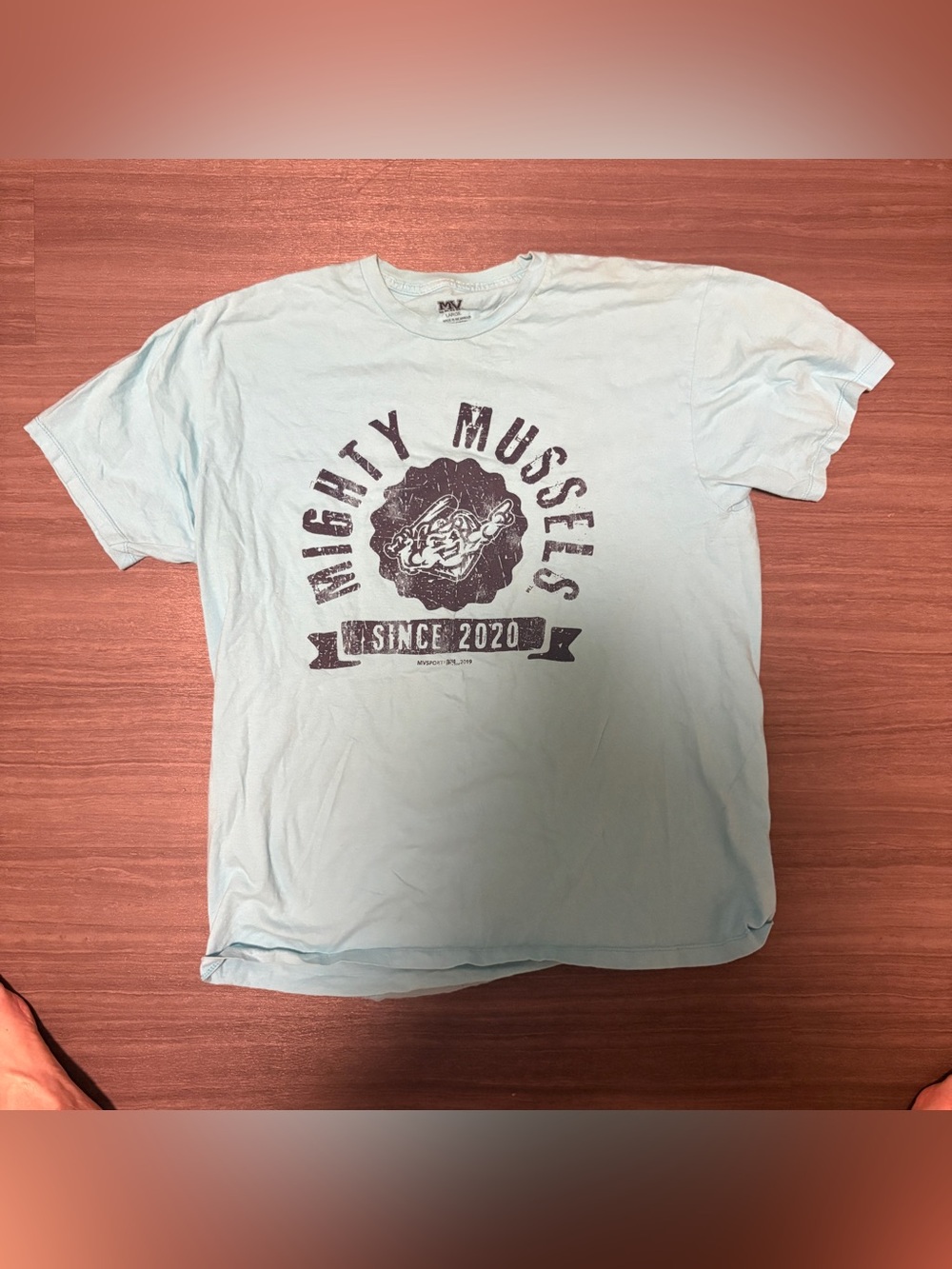 Fort Myers Mighty Mussels T Shirt L 2020 MiLB Minnesota Twins Baseball MV Sport